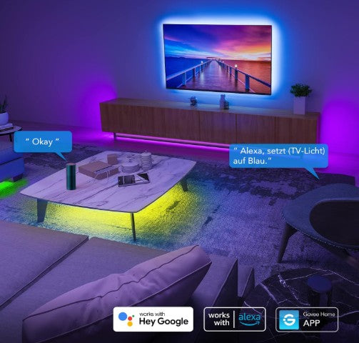 Ruban LED 10M Govee / Commande vocale et a distance / Compatible Alexa et Google Home