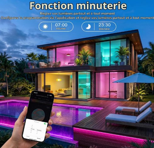 Ampoule E27 Tuya Connectée / Commande vocale et a distance /  Classe E "10W, 2700K-6500K" / Compatible Alexa et Google home [Classe énergétique E]