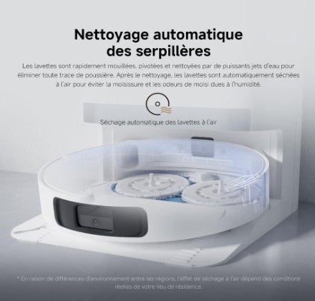 Aspirateur Robot Laveur / XIAOMI X20 / Serpillières Relevables 6000 Pa | Navigation LDS, Auto-nettoyage, Séchage et vidage automatique