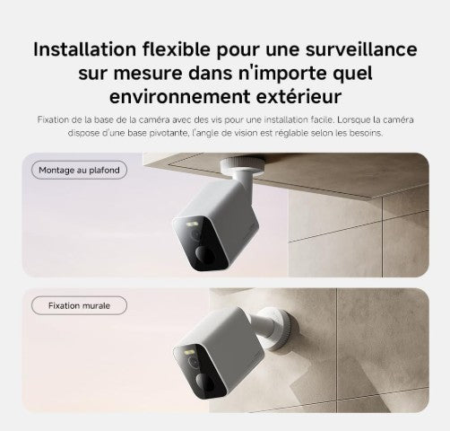 Caméra Extérieure Connectée / Xiaomi mi Home / Qualité 2K Détection de mouvement / Compatible avec Alexa et Google home