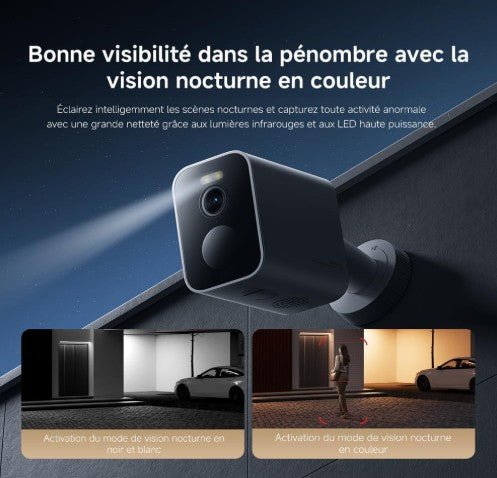 Caméra Extérieure Connectée / Xiaomi mi Home / Qualité 2K Détection de mouvement / Compatible avec Alexa et Google home