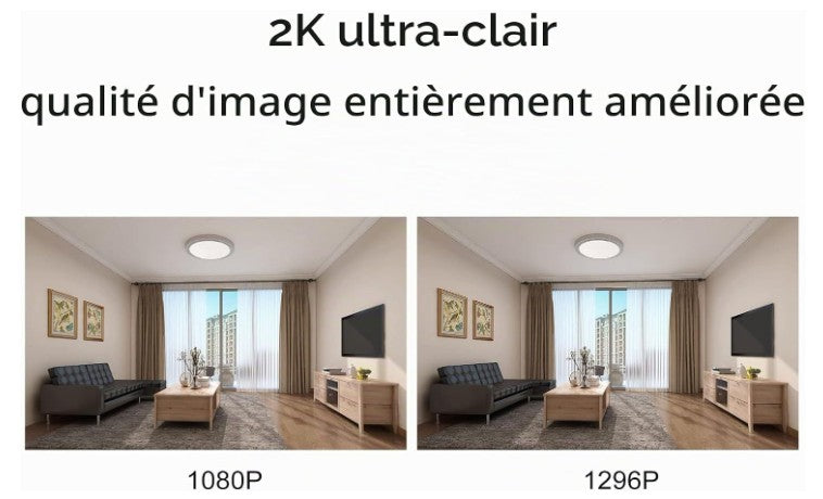Caméra Xiaomi 360° | Caméra de Surveillance Vision Nocturne 2K | Détection Humaine Intelligente avec IA | Wi Fi sans fil smart IP 1080p