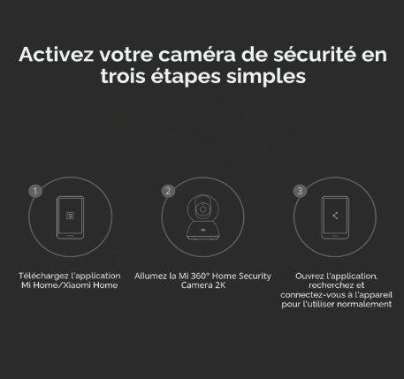 Caméra Xiaomi 360° | Caméra de Surveillance Vision Nocturne 2K | Détection Humaine Intelligente avec IA | Wi Fi sans fil smart IP 1080p
