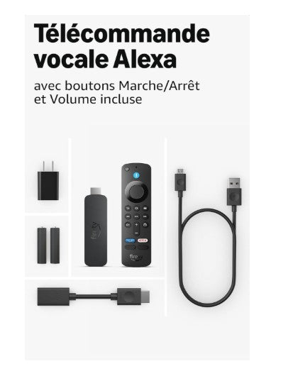 Amazon Fire TV Stick 4K / Commande vocal / Trouvez vos séries plus rapidement avec Alexa+ / Compatible avec Alexa et Google home