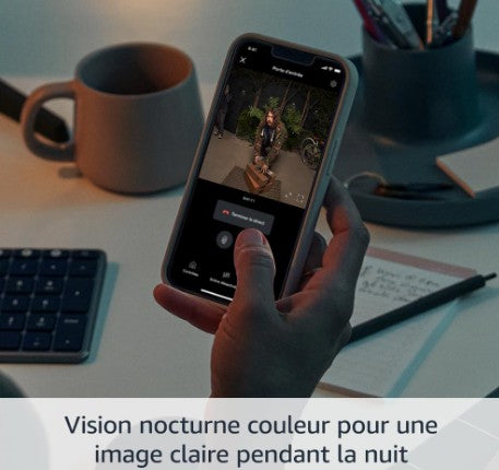 Vidéophone Ring / Sonnette sans fil avec caméra vidéo HD 1080p / Détection de mouvements / Compatible Alexa et google home